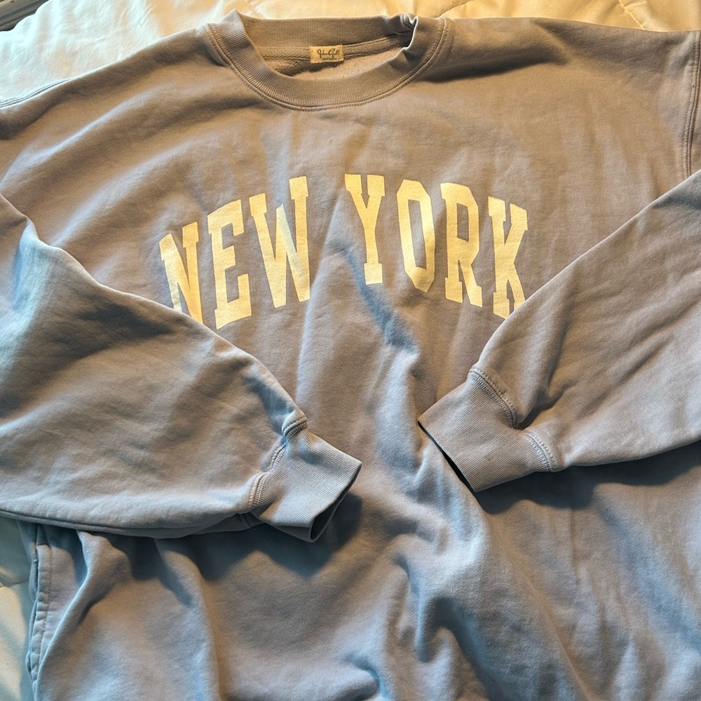 Baby Blue Brandy Melville New York Crewneck